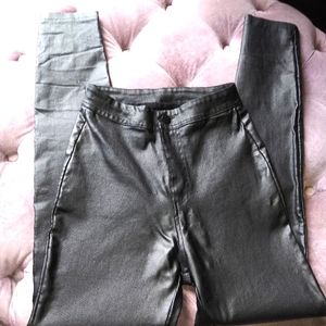 Faux leather pants